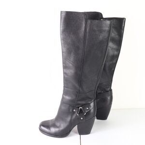 Elegant Black Leather Knee-High Boots